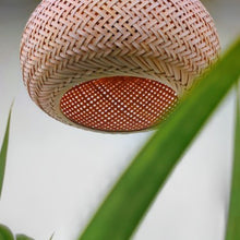 Load image into Gallery viewer, Bamboo Nest - Unique handmade Woven Hanging Pendant Light, Natural/Bamboo Pendant Light for Home restaurants and offices.(Size: 11&quot; * 5.5&quot; )-Lamps-Claymango.com
