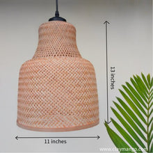 Load image into Gallery viewer, Ohm - Unique handmade Woven Hanging Pendant Light, Natural/Bamboo Pendant Light for Home restaurants and offices.(Size: 11&quot; * 13&quot; )-Lamps-Claymango.com
