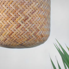 Load image into Gallery viewer, VANSHA-Unique handmade Woven Hanging Pendant Light, Natural/Bamboo Pendant Light for Home restaurants and offices.(Size: 11&quot; * 8&quot; )-Lighting-Claymango.com
