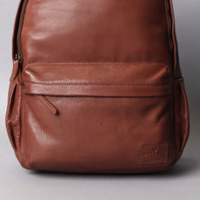 Load image into Gallery viewer, Leather backpack for college
