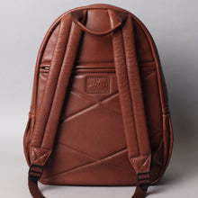 Load image into Gallery viewer, Brown Leather backpack for College girls

