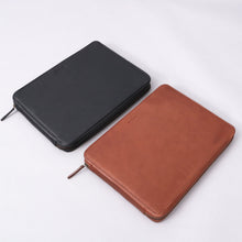 Load image into Gallery viewer, leather laptop sleeve with zipper
