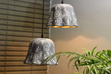 Load image into Gallery viewer, Combo of 2 designer Hand Painted Grey hanging lamp
