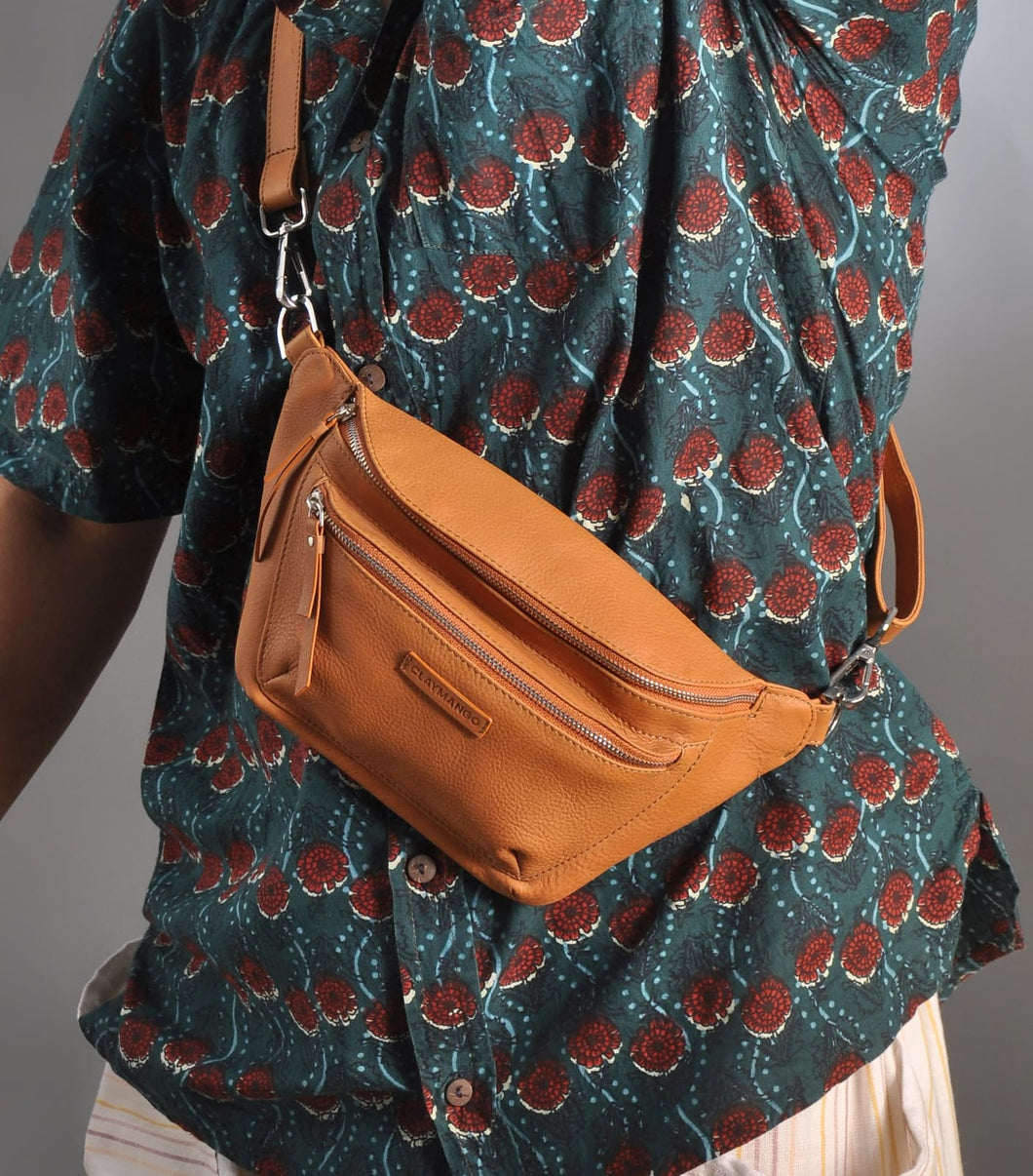 Foxtrot Tan - UNISEX Fanny pack | cross Bag _handcrafted out of genuine leather