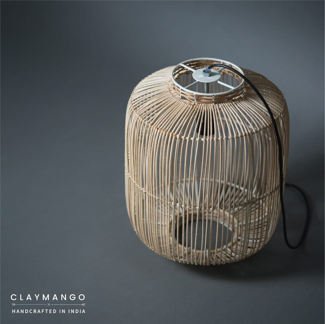 Cage Lamp - Unique handmade Woven Hanging Pendant Light, Natural/Cane Pendant Light for Home restaurants and offices.