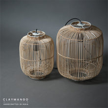 Load image into Gallery viewer, Set of 2 - Cage Lamp Unique handmade Woven Hanging Pendant Light, Natural/Cane Pendant Light for Home restaurants and offices.
