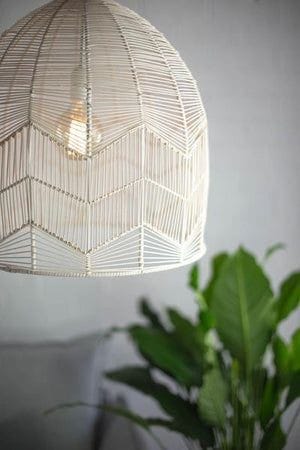 Tarasi -Unique handmade Woven Hanging Pendant Light, Natural/Cotton Thread Weave Pendant Light for Home restaurants and offices.