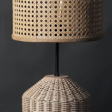 Load image into Gallery viewer, Gamma Vienna - Unique handmade Woven table top Light, Natural Rattan/Cane Table top Light for Home and offices.
