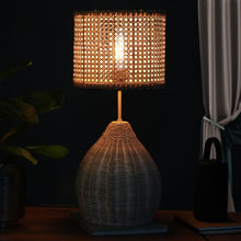 Load image into Gallery viewer, Alpha Vienna - Unique handmade Woven table top Light, Natural Rattan/Cane Table top Light for Home and offices.
