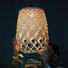 Load image into Gallery viewer, Cyclic Jelly: Unique handmade Woven Hanging Pendant Light, Natural/Bamboo Pendant Light for Home restaurants and offices.
