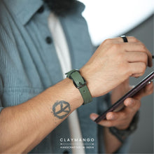 Load image into Gallery viewer, kubek - Slashed Genuine leather wrist bands
